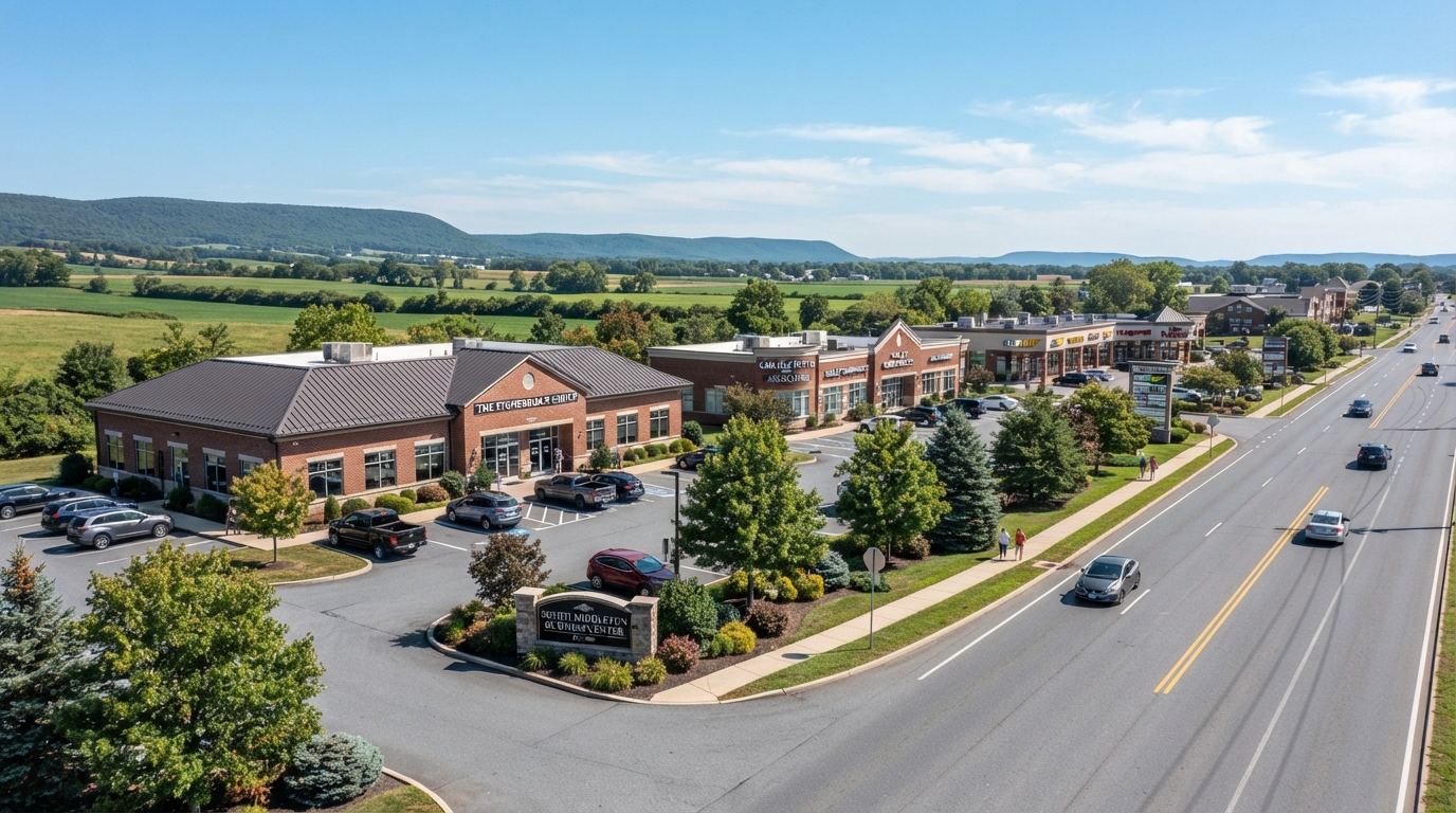 Commercial real estate in South Middleton Township, Cumberland County, including industrial, warehouse and distribution, neighborhood retail properties