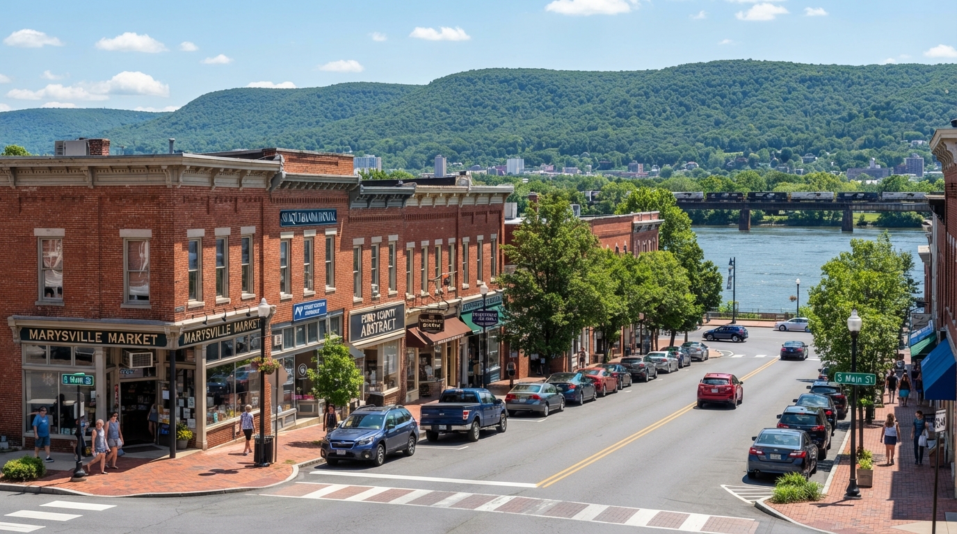 Commercial real estate in Marysville, Perry County, including neighborhood retail, mixed-use properties