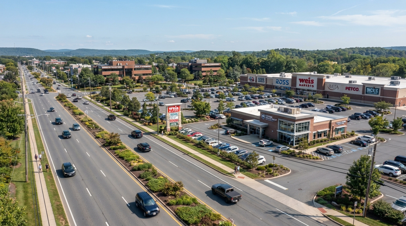 Commercial real estate in Hampden Township, Cumberland County, including strip-retail, neighborhood retail, office properties