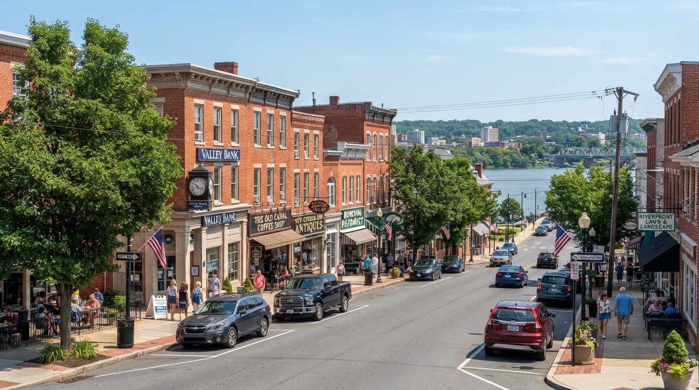 Commercial real estate in New Cumberland, Cumberland County, including neighborhood retail, office, mixed-use properties