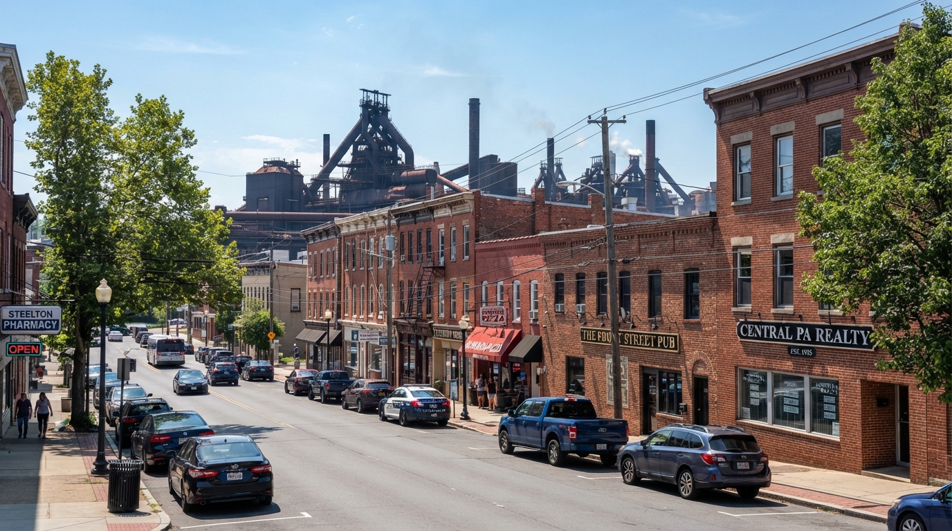 Commercial real estate in Steelton, Dauphin County, including industrial, warehouse and distribution, neighborhood retail properties