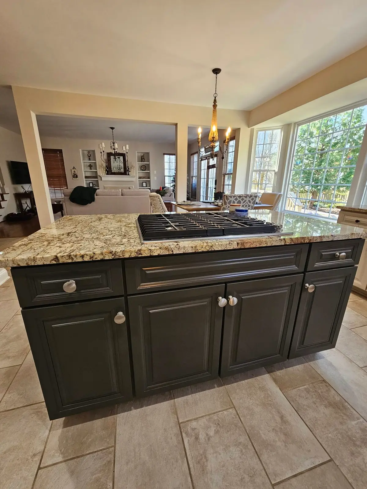 Woodside — Dark Charcoal Kitchen Island