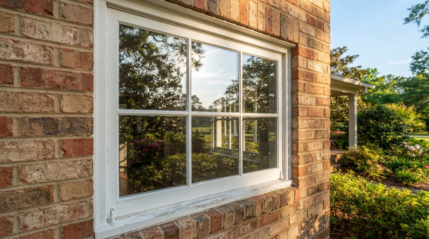 Hard water stain removal in Thomasville, GA - clear spotless window glass
