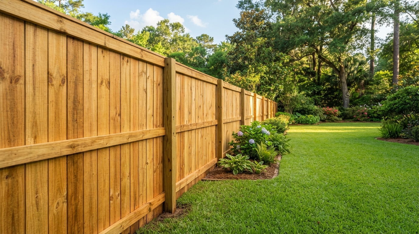 Fence cleaning in Thomasville, GA - clean wood fence after washing