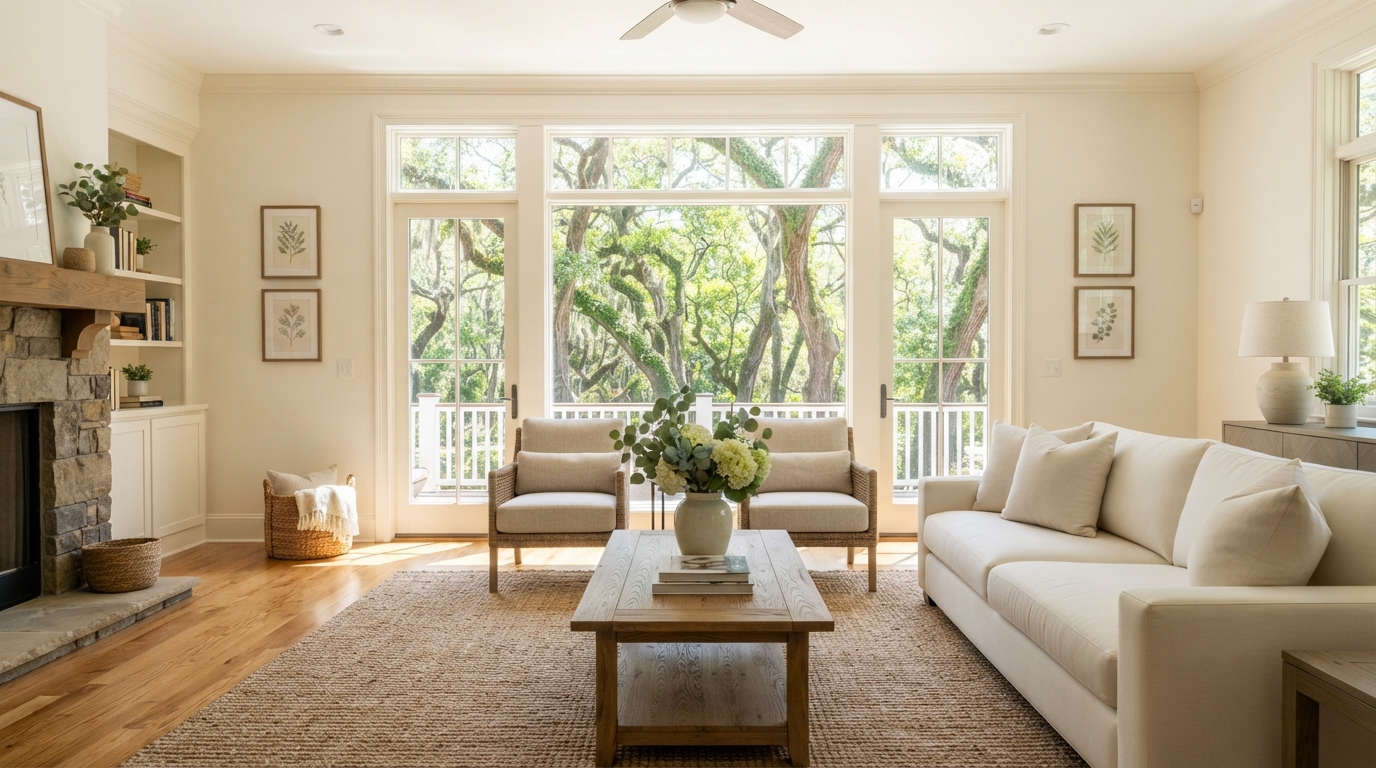 One time cleaning in Thomasville, GA - freshly cleaned bright living room