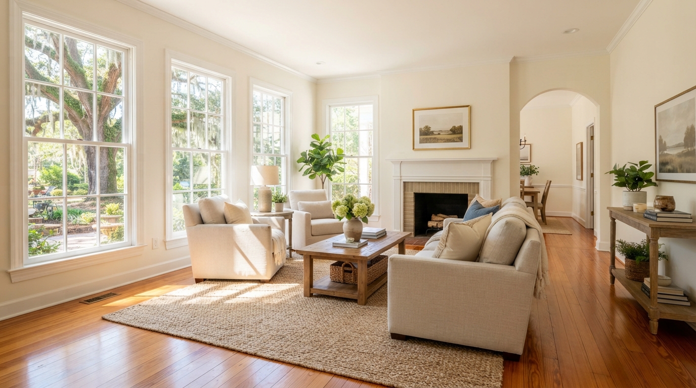 House cleaning service in Thomasville, GA - clean bright living room