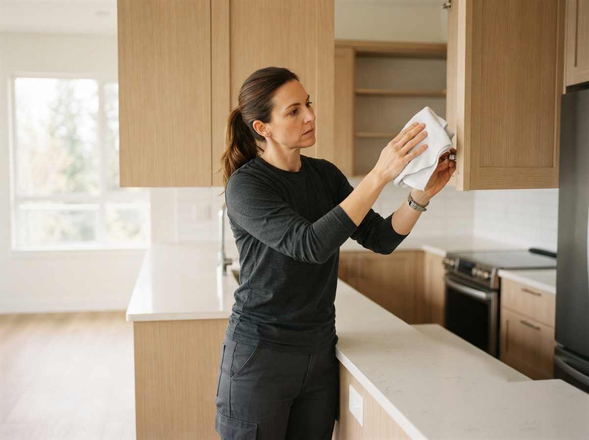 Move in cleaning in Thomasville, GA - cleaning an empty kitchen before move-in