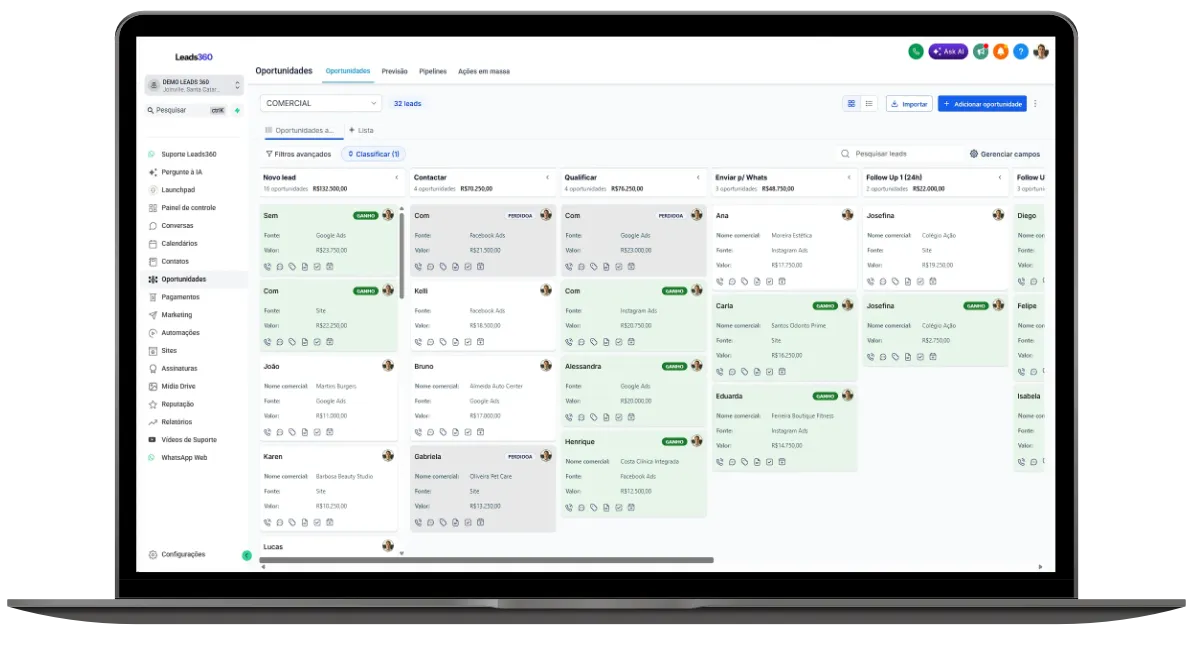 CRM para Instituições de Ensino e Cursos - CRM Leads360
