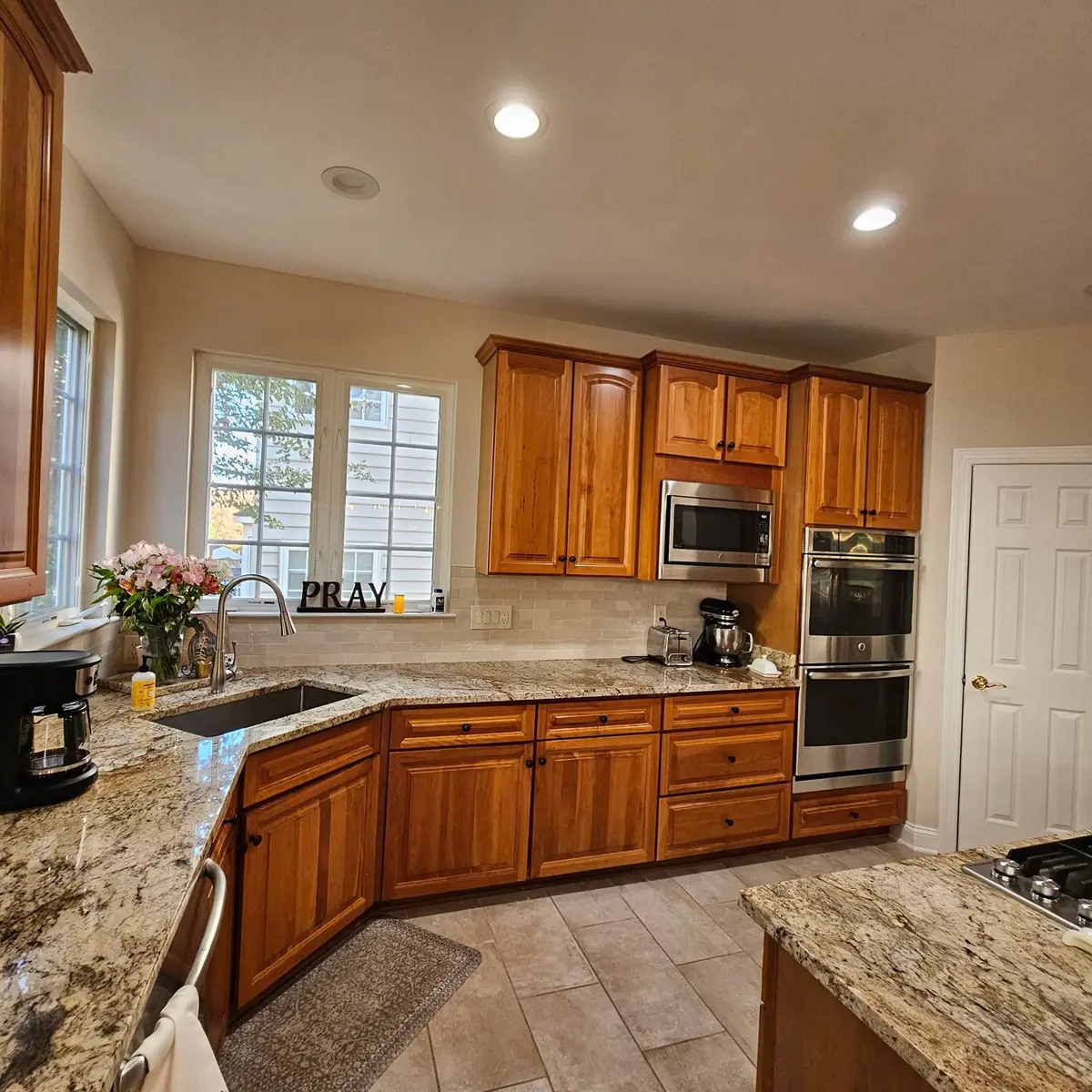 Original 1950s oak kitchen — before