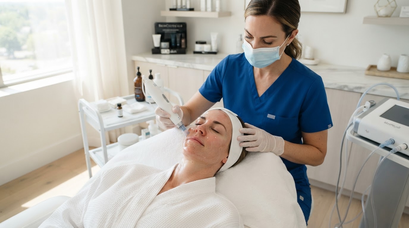 Facial microneedling treatment at Monarch Lifestyle Medicine