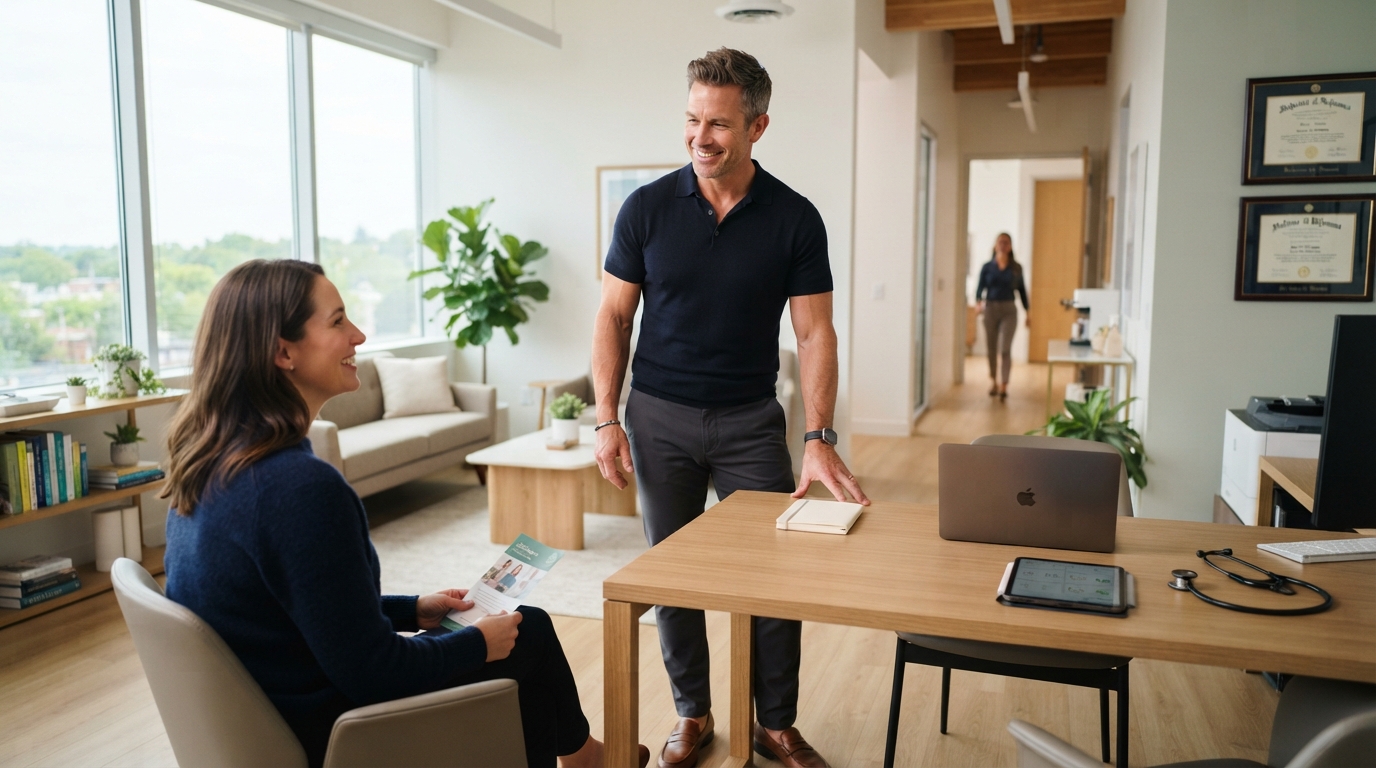 Confident man with restored performance at Monarch Lifestyle Medicine