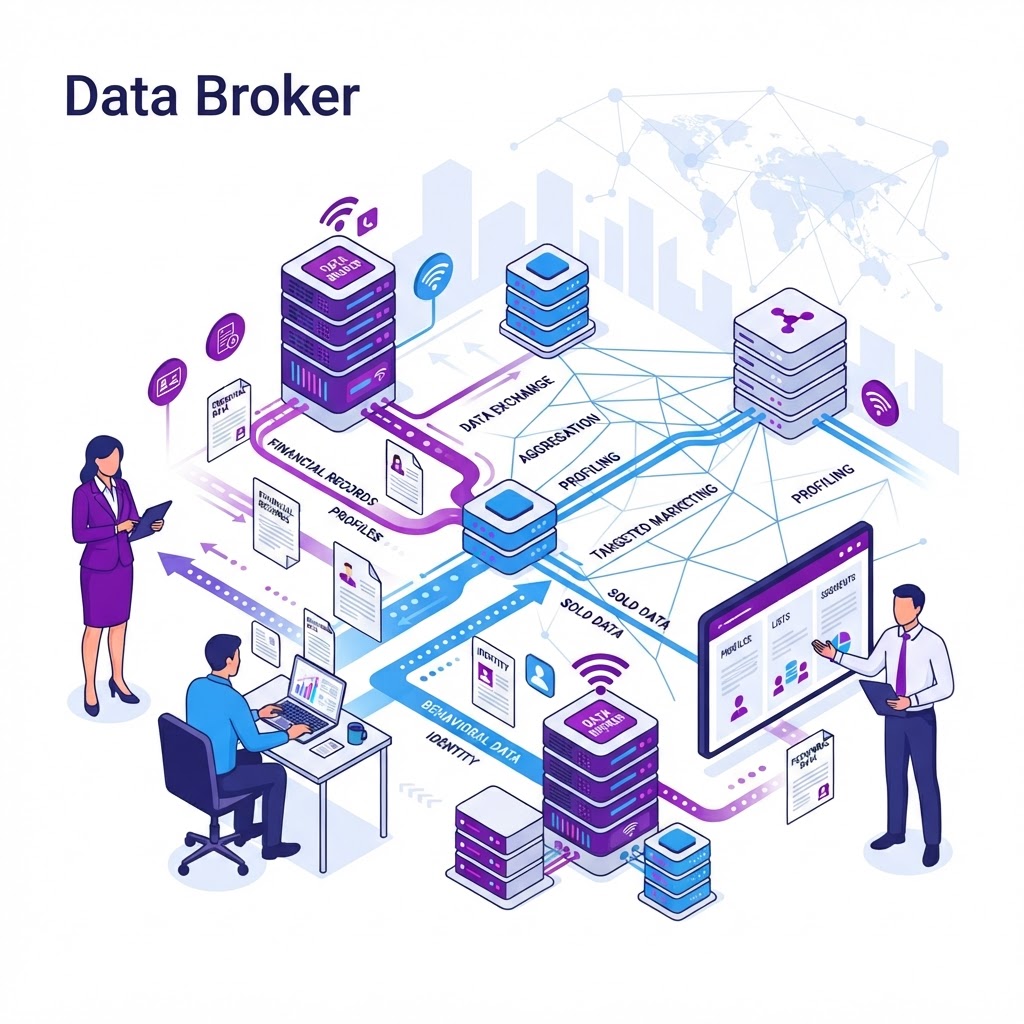 Ilustración de corredores de datos