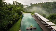 Alila Ubud emerald infinity pool overlooking Ayung River valley Bali — photo 1
