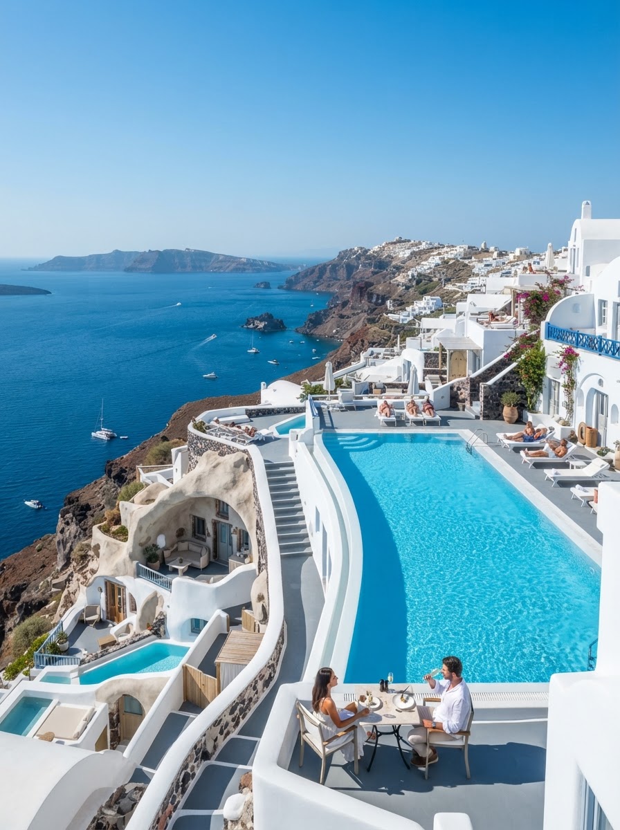 Grace Santorini caldera view infinity pool Imerovigli Greece — photo 1