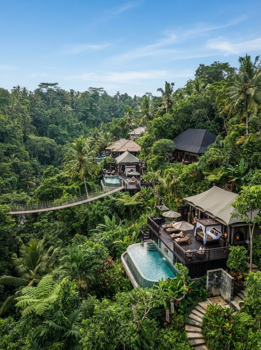Capella Ubud Bill Bensley tented camp jungle private pool Bali — photo 1