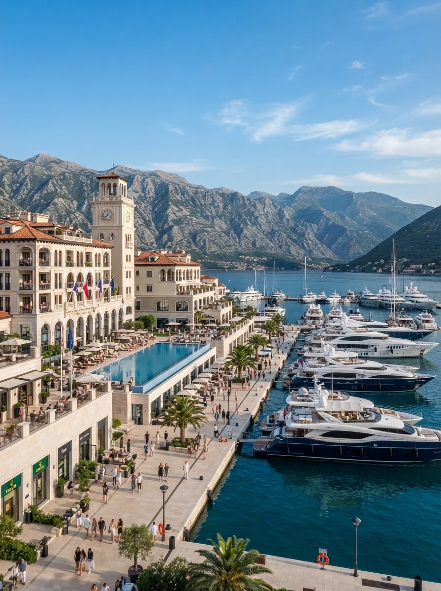 Regent Porto Montenegro Venetian palace mega yacht marina Tivat — photo 1