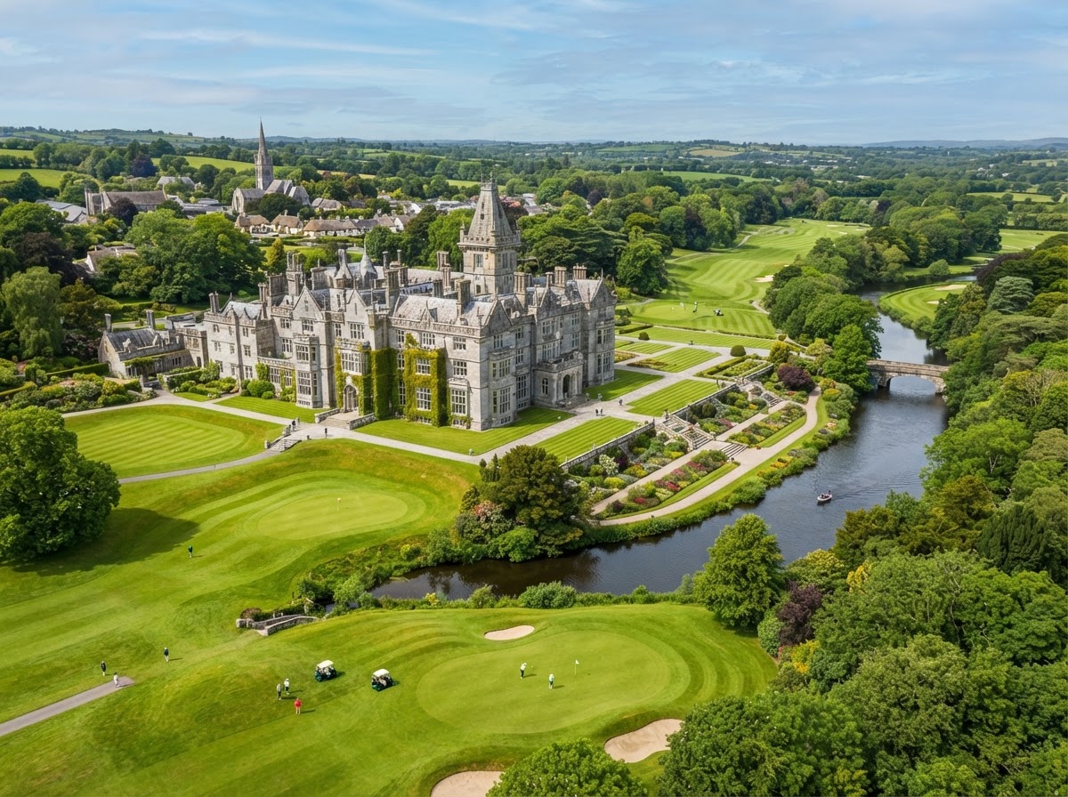 Adare Manor Ireland gothic manor estate riverfront wedding golf — photo 1