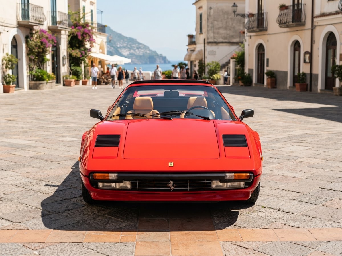 Ferrari 308GTS classic car in Tuscany for weddings and photoshoots — photo 1