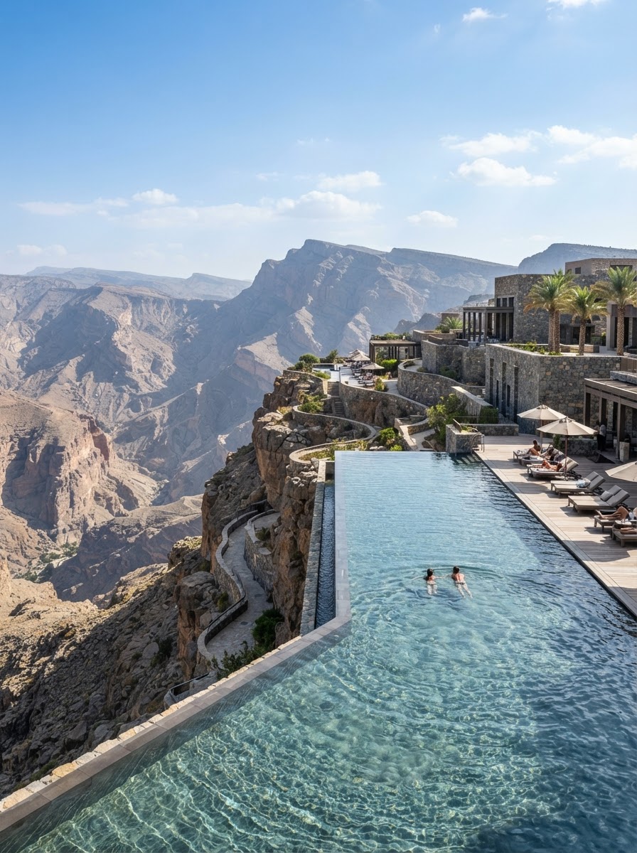 Alila Jabal Akhdar mountain cliffside resort Oman — photo 1