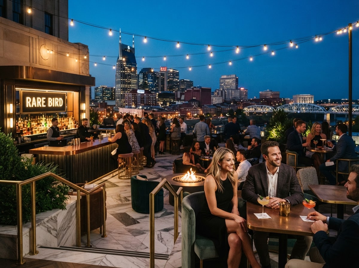 Noelle Nashville rooftop bar speakeasy bachelorette — photo 1