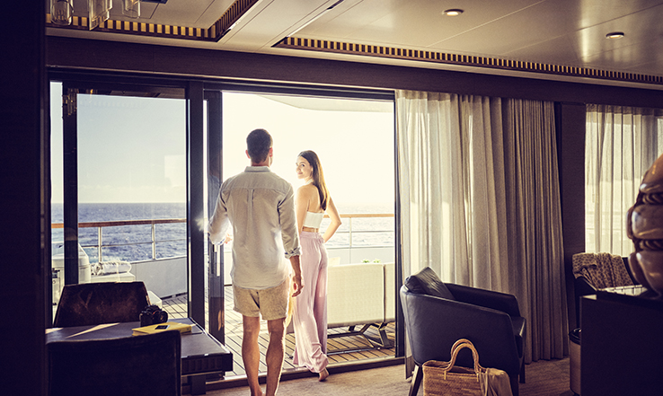 The Ritz-Carlton Yacht Evrima sailing in blue waters — photo 2