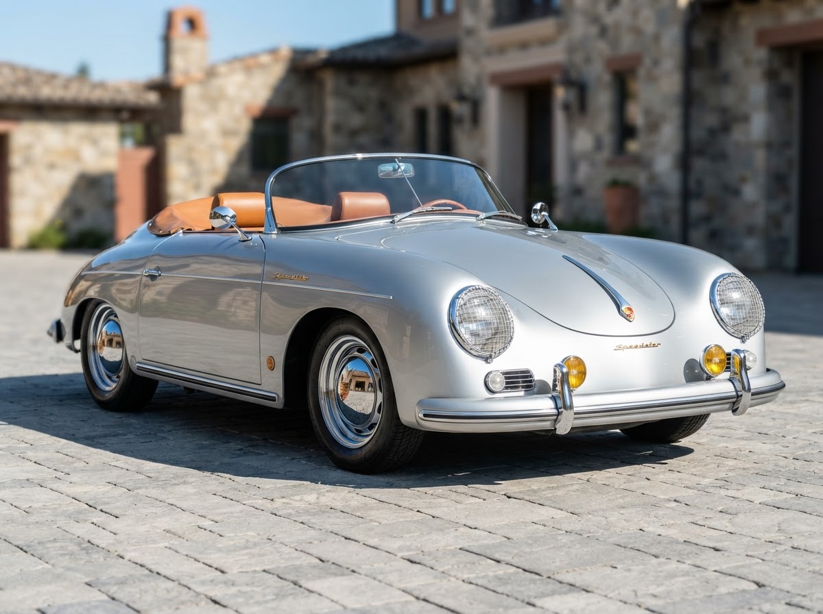 Porsche 356 Speedster classic car in Tuscany for weddings and photoshoots — photo 1