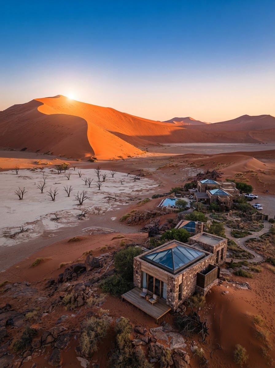 andBeyond Sossusvlei Desert Lodge Namib desert star dune Namibia — photo 1