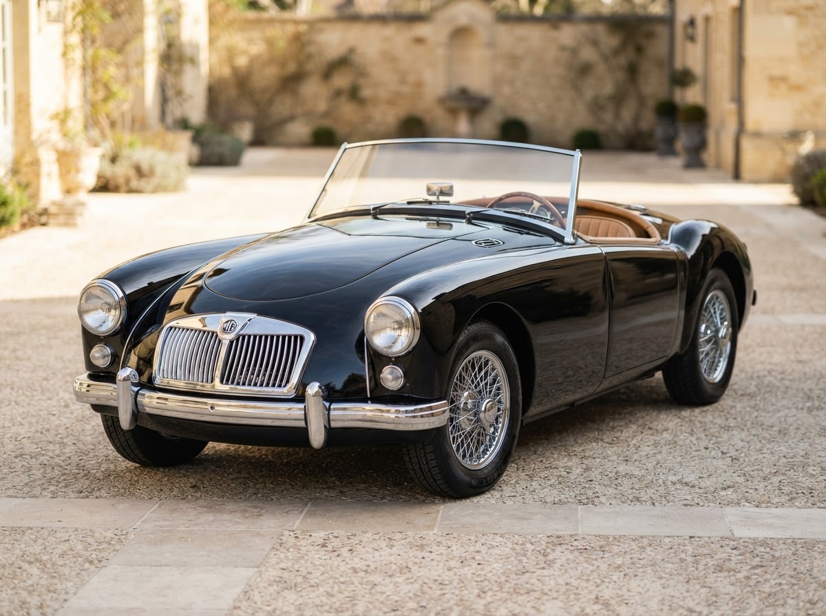 MGA Roadster classic car in Tuscany for weddings and photoshoots — photo 1