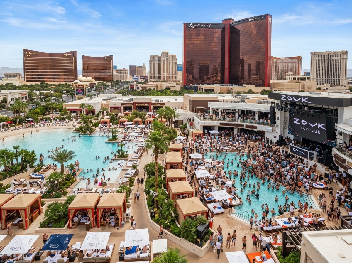 Resorts World Las Vegas Zouk nightclub Ayu dayclub bachelorette — photo 1