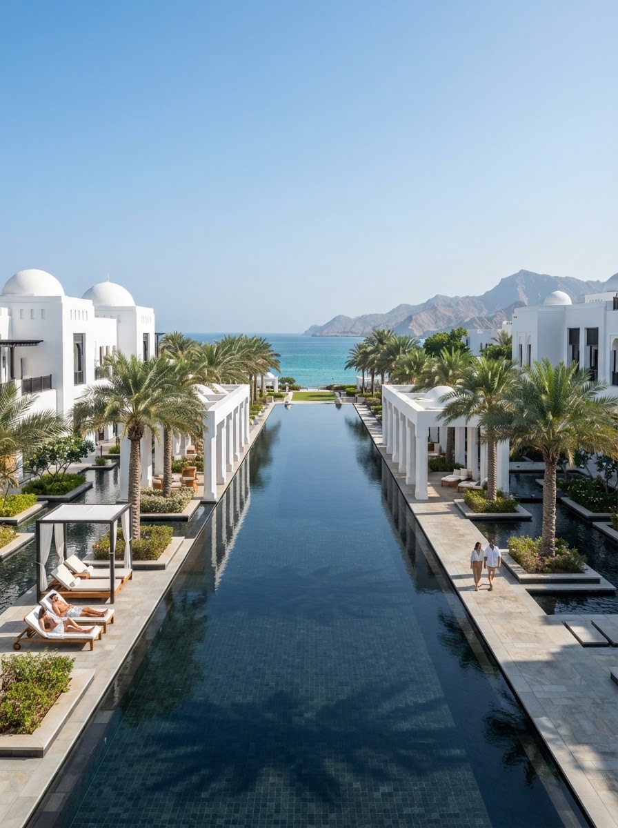 The Chedi Muscat Long Pool beachfront luxury hotel Oman — photo 1