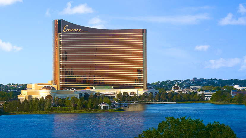 Encore Boston Harbor casino resort riverfront exterior Massachusetts