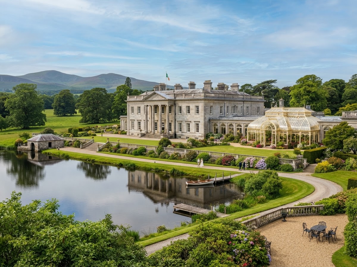 Ballyfin Demesne Ireland Regency house conservatory elopement — photo 1