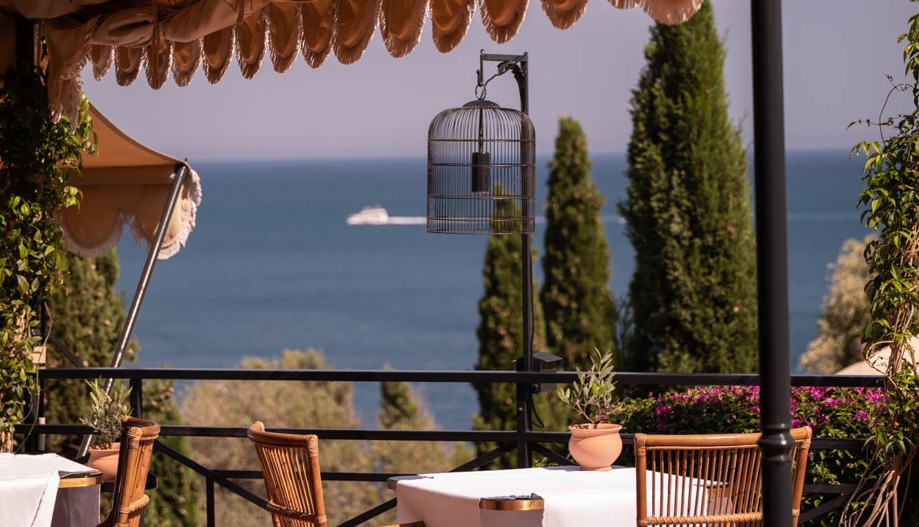 Hotel Il Pellicano sea view dining terrace in Porto Ercole Tuscany — photo 1