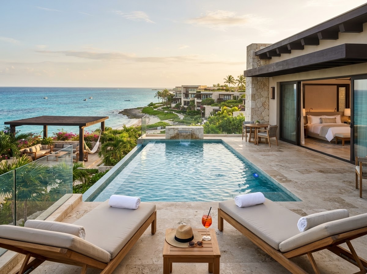 Nizuc Resort Cancun private beach plunge pool villa bachelorette — photo 1