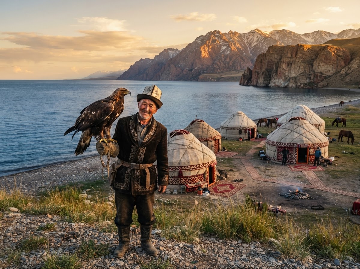 Silk Road Adventures Issyk Kul yurt camp eagle hunter Kyrgyzstan — photo 1