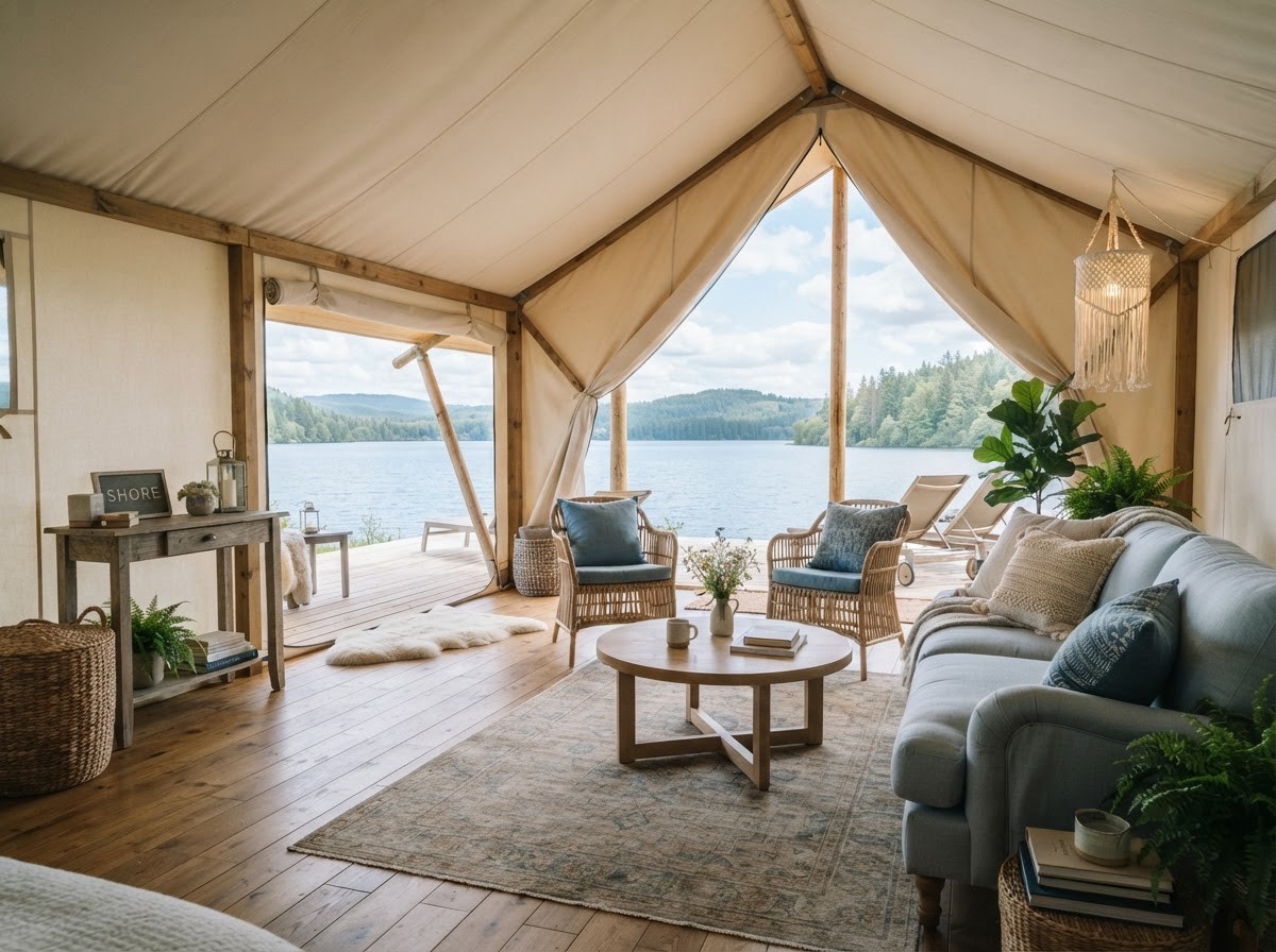 Valleverna Agriglamping luxury tents overlooking Lake Bolsena — photo 3