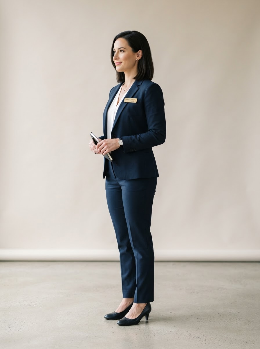 Sample full-body side image reference photo