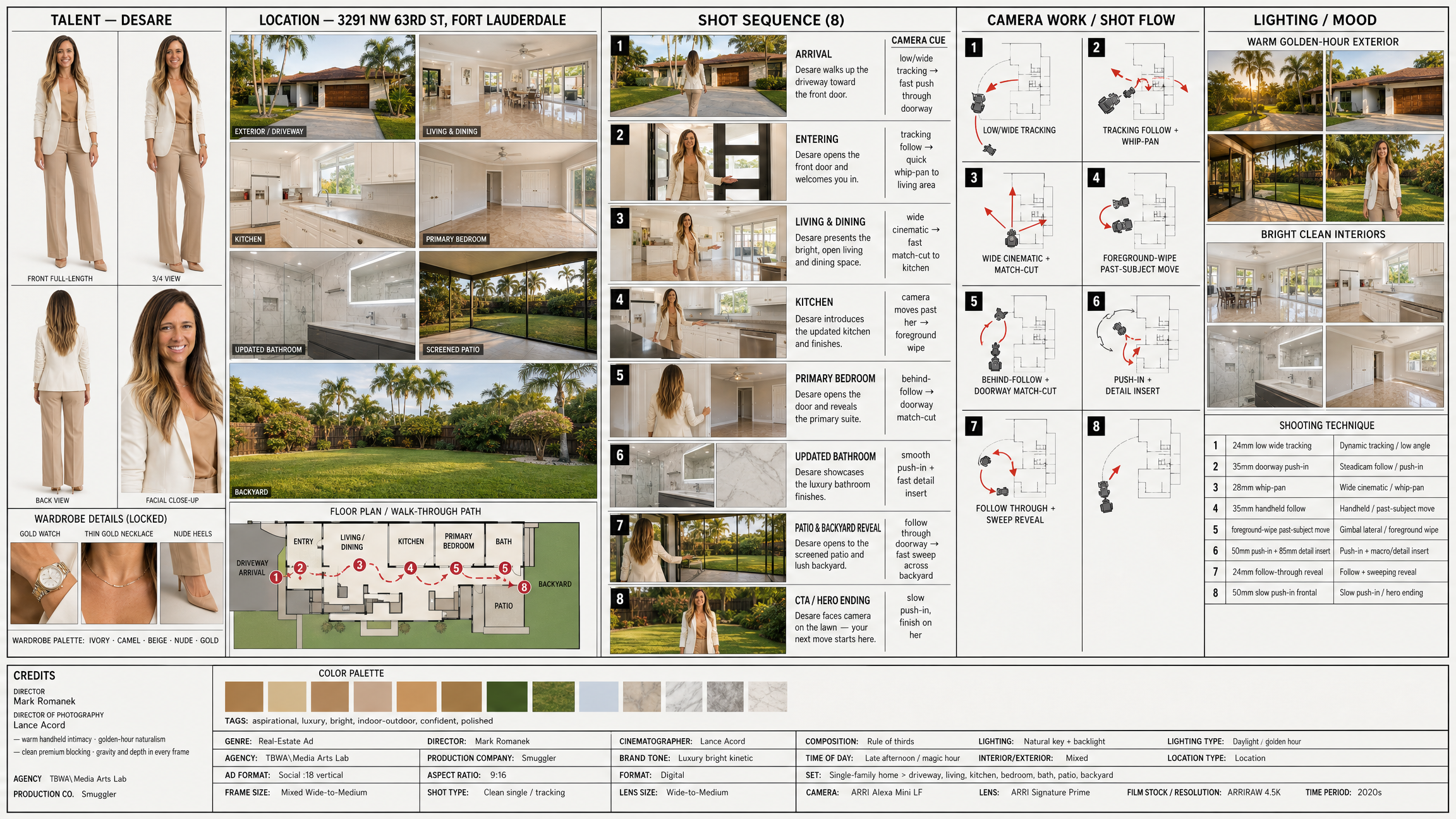 Production Storyboard & Shot Sequence