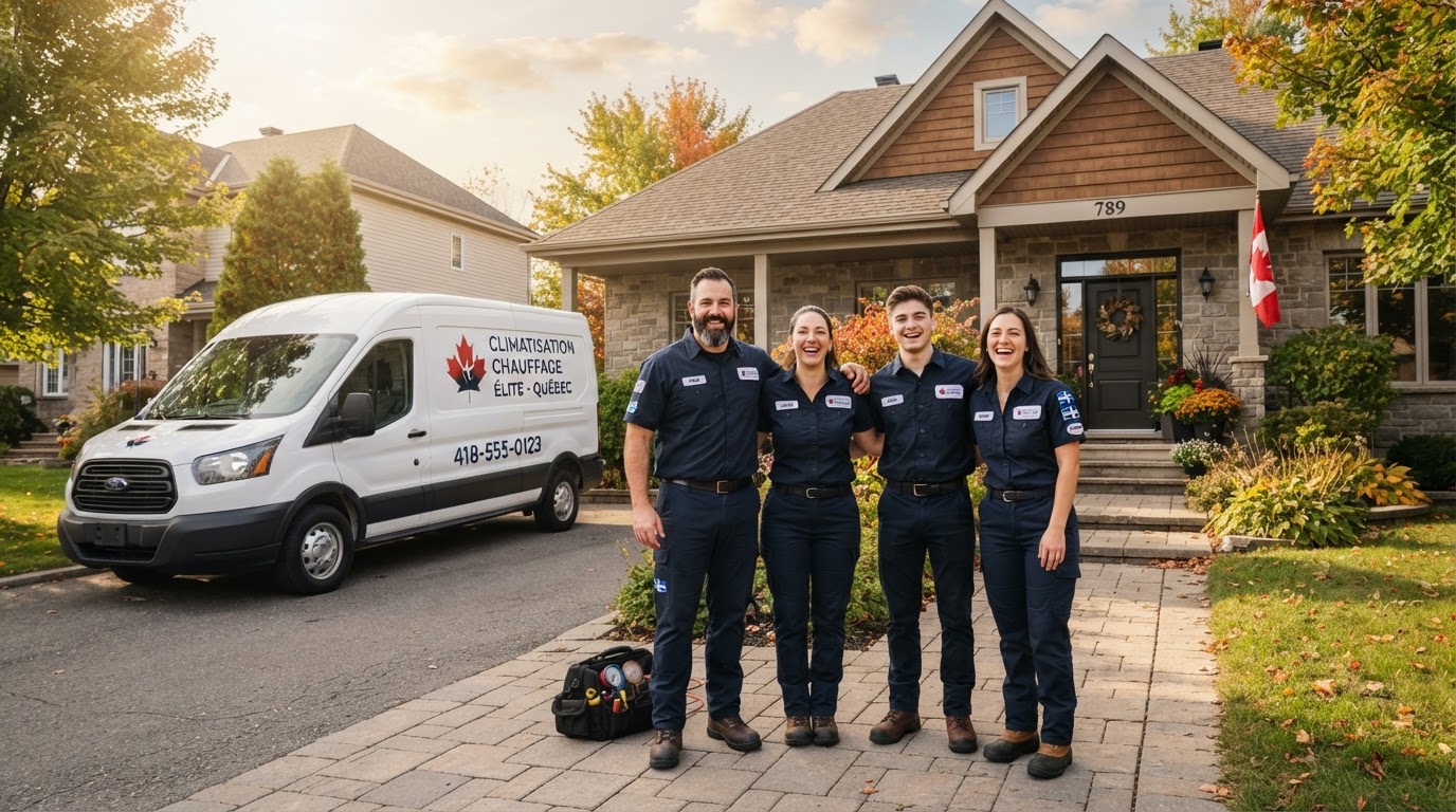 Équipe de techniciens UniClim — spécialistes en thermopompes à Québec et Lévis