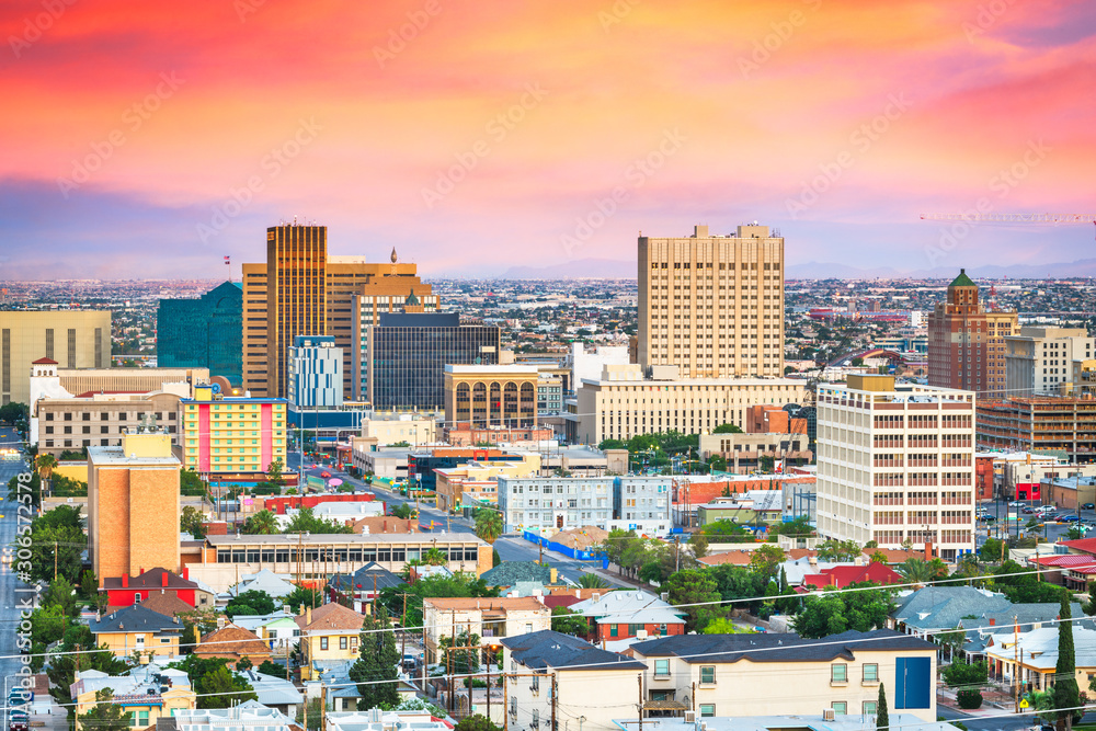 El Paso Metro skyline — same day courier service area