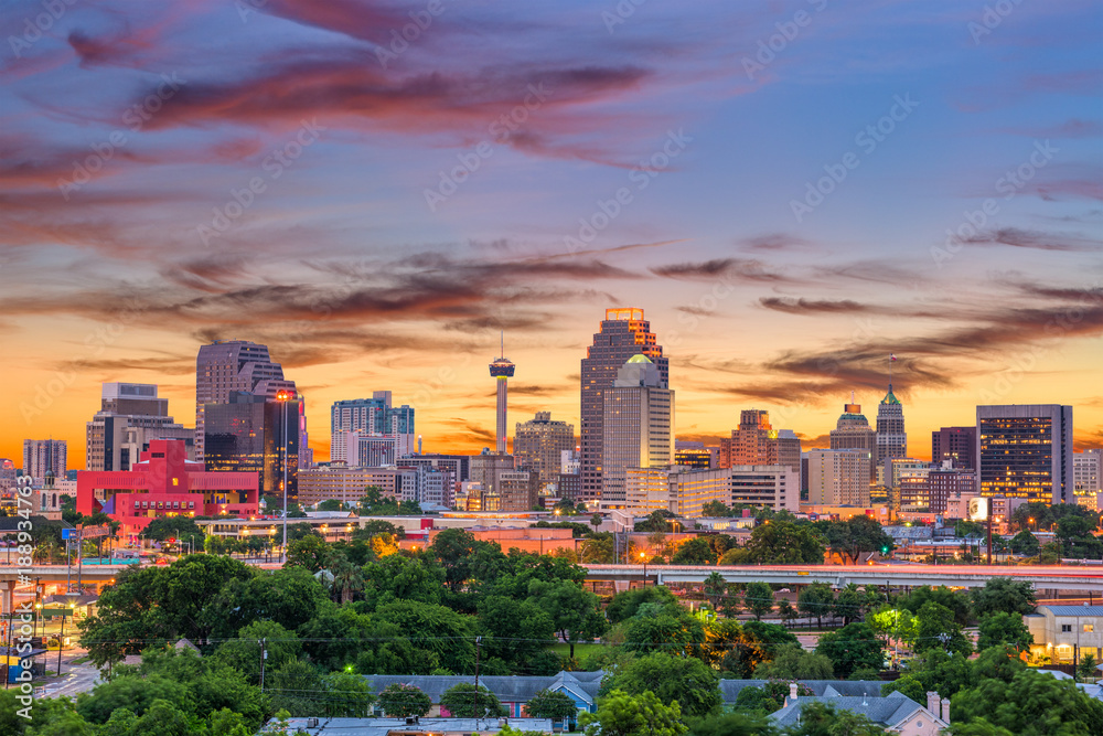 San Antonio Metro skyline — same day courier service area