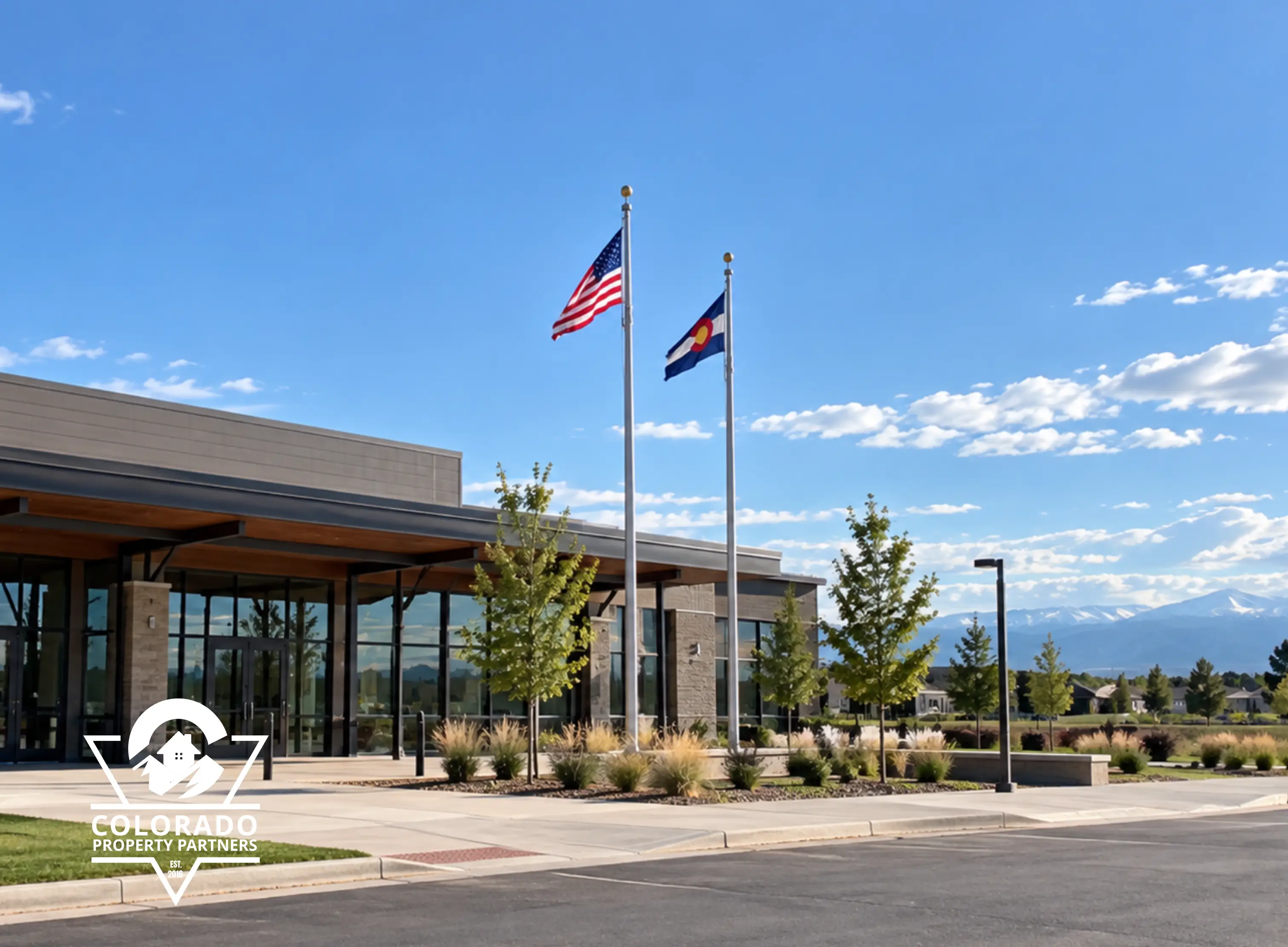 Evans and Northern Colorado community center with Colorado Property Partners logo