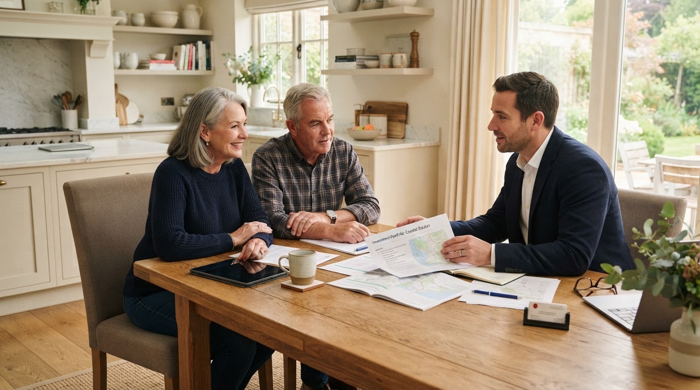 A Greater Houston property owner in a calm conversation with a ResolvePath advisor about their property options