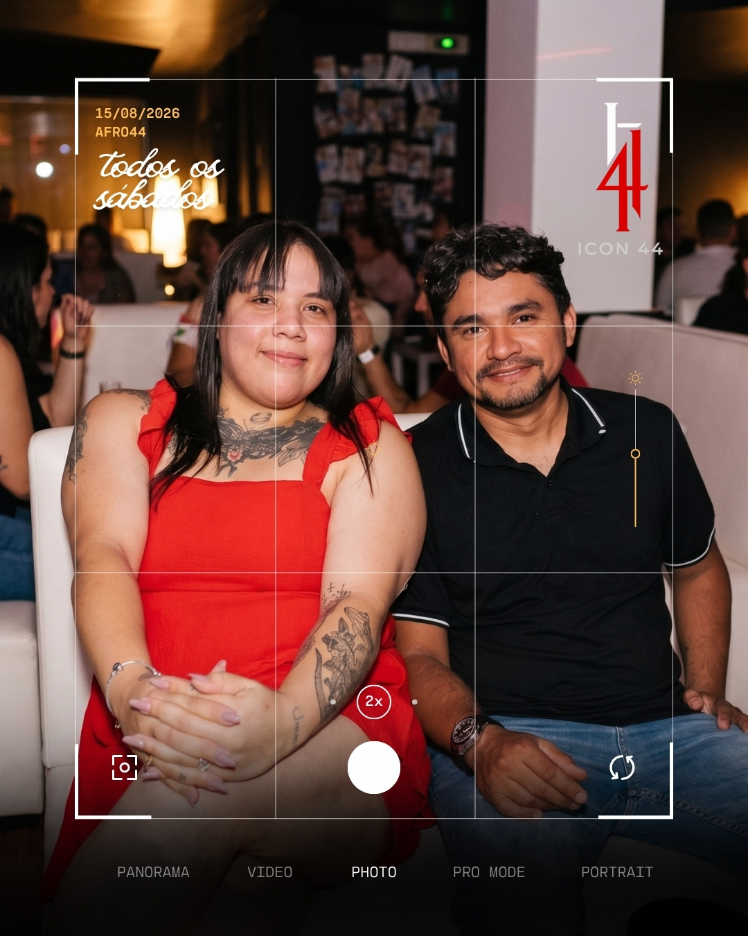 Couple enjoying AFRO44 Saturday night at ICON44 sports bar