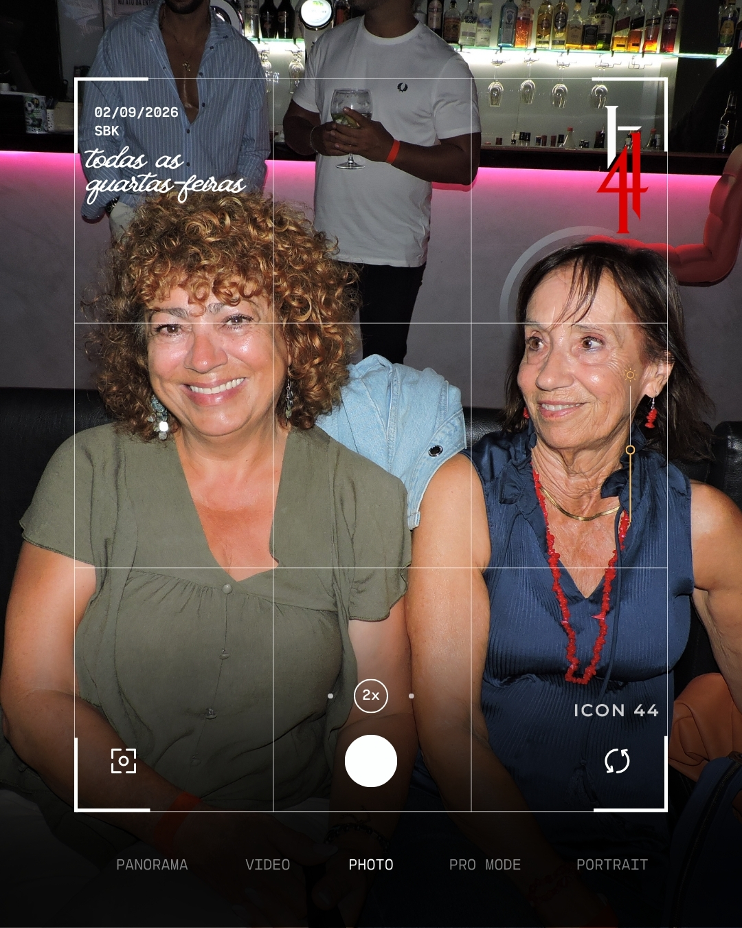 Guests enjoying drinks and music at ICON44 lounge bar