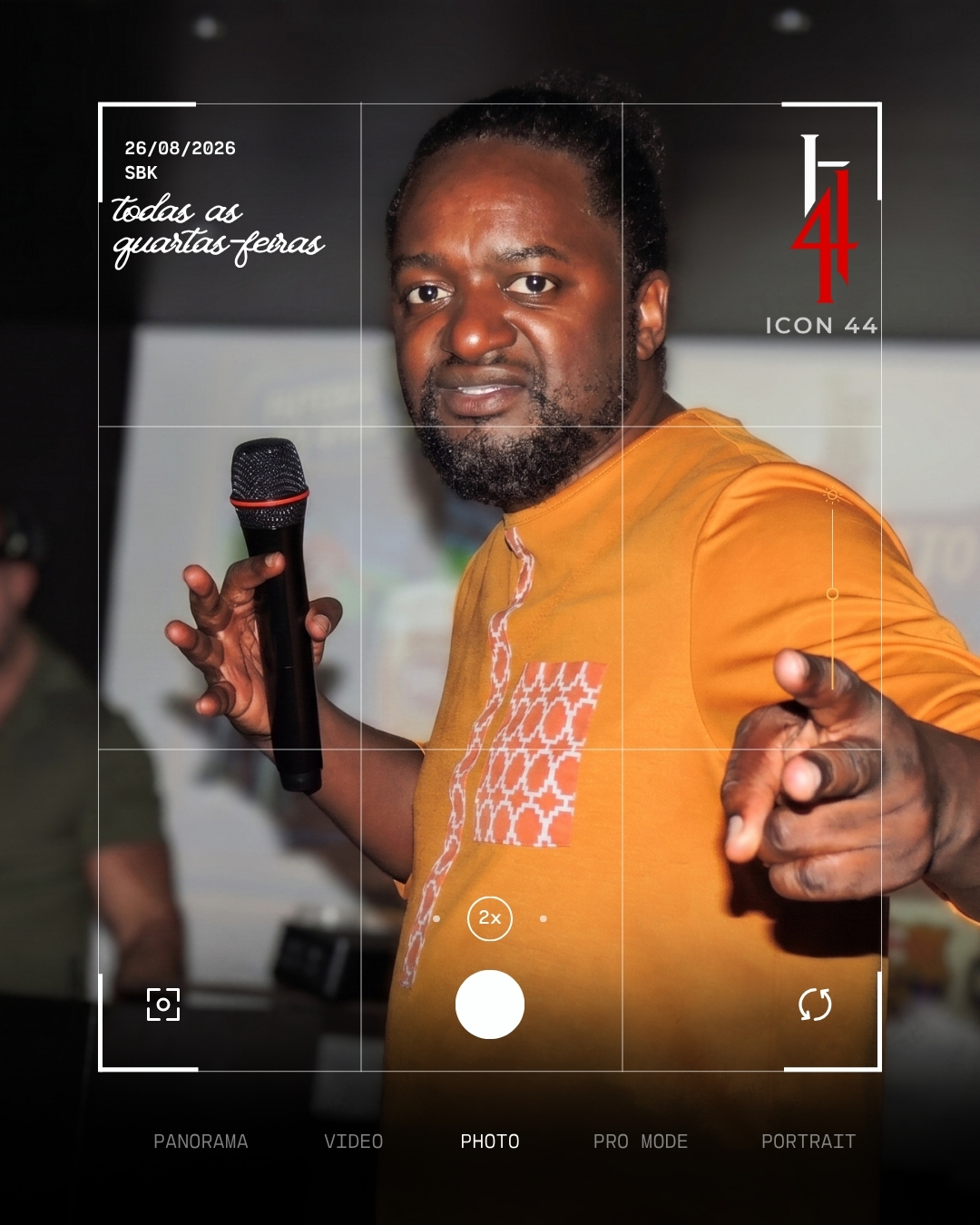 Host and MC performing live at ICON44