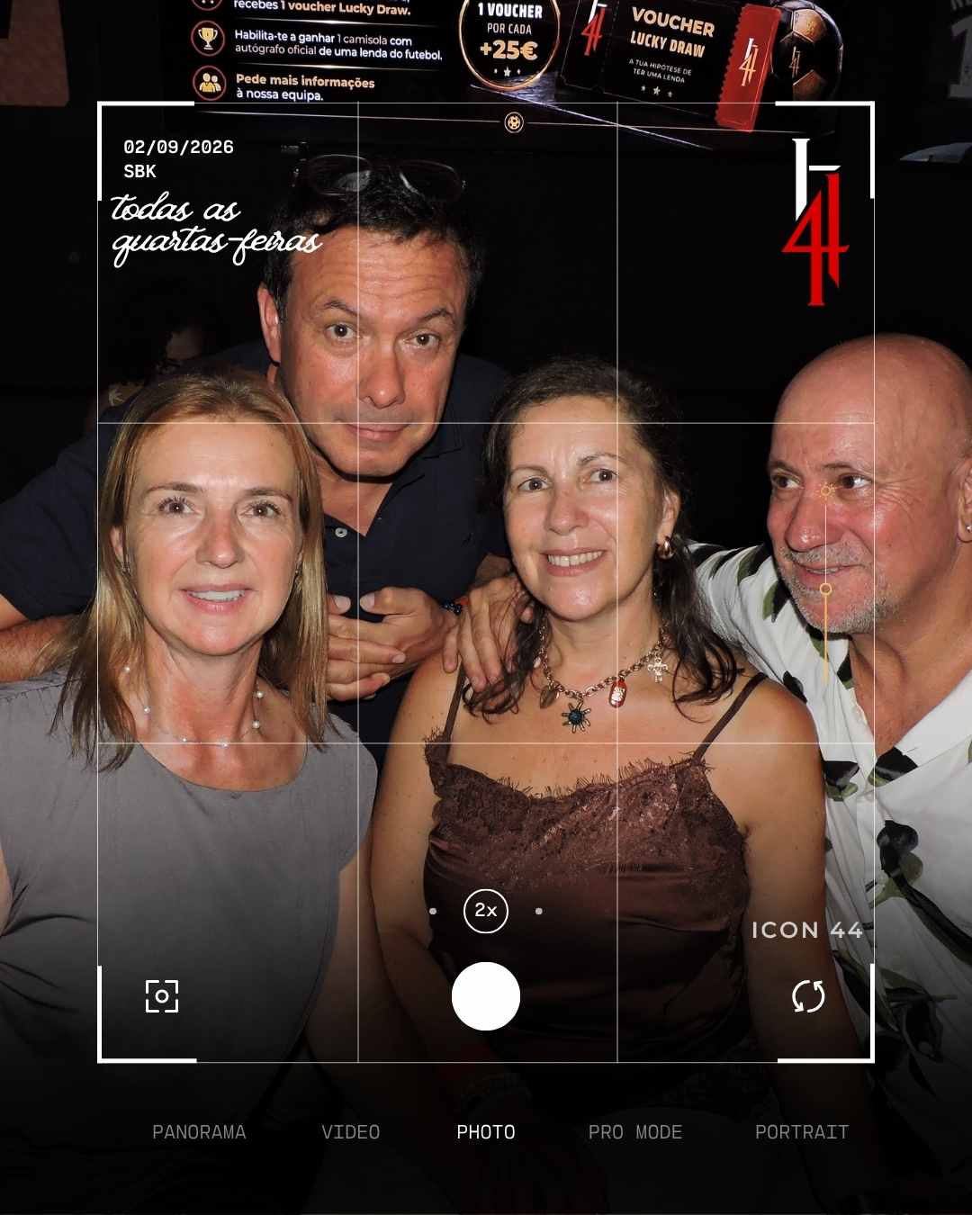 Friends posing on Wednesday night at ICON44 Gaia