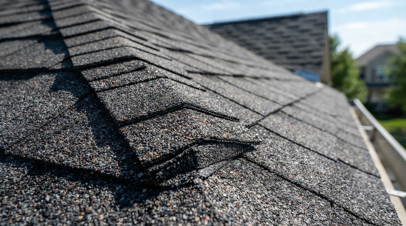 Architectural asphalt shingles demonstrating SBS-modified polymer flexibility under impact testing