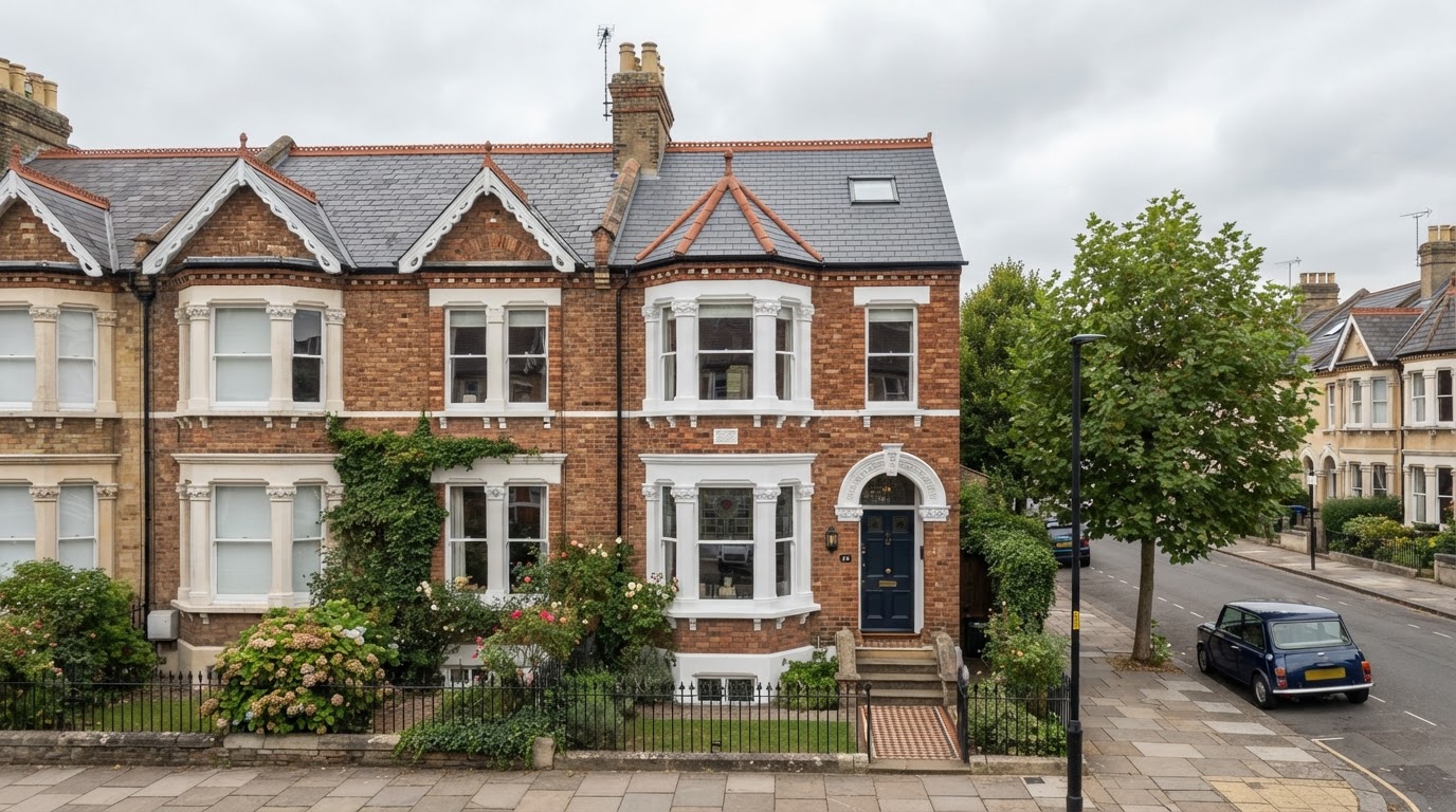 A well-maintained older Victorian terraced property in the UK
