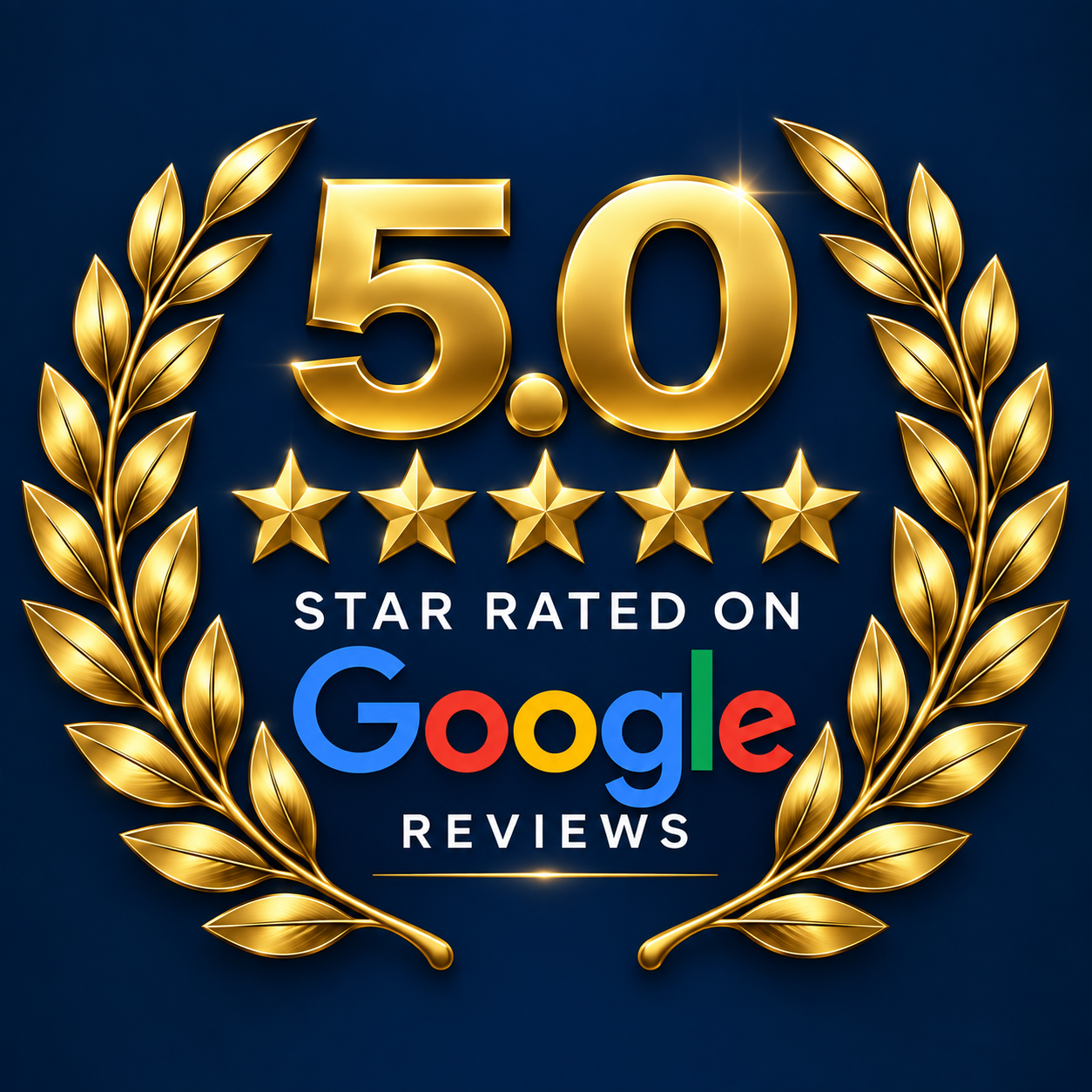 5.0 Star Rated on Google Reviews